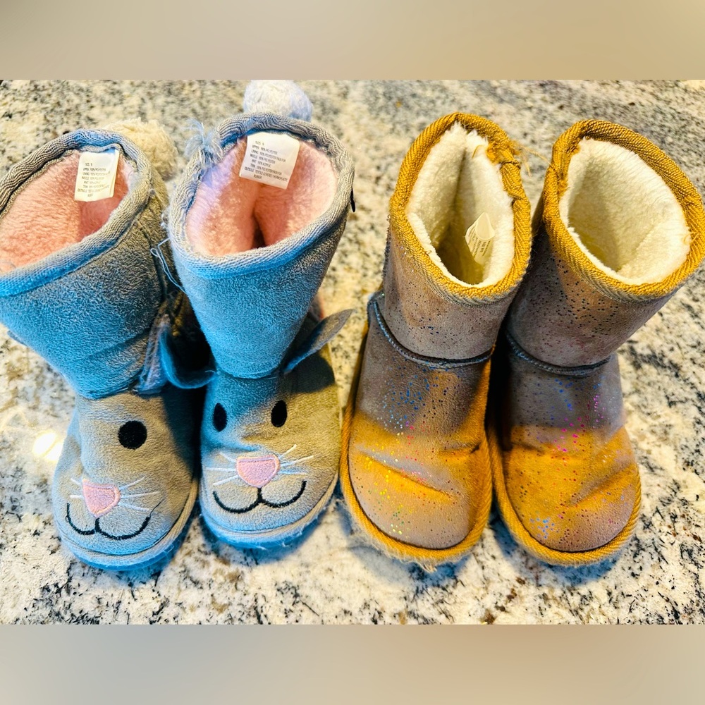 2 pairs winter boots
